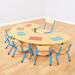 Copenhagen height adjustable horseshoe shaped 6\-seater table  hi\-res