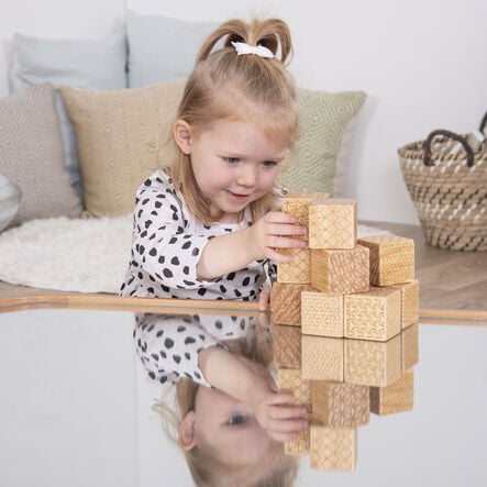 Wooden Pattern Bricks 10pk  hi\-res