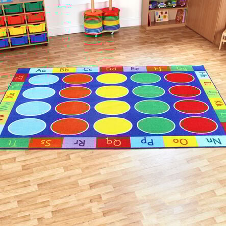 Rainbow Alphabet Rectangle Rug L3 x W2m  hi\-res