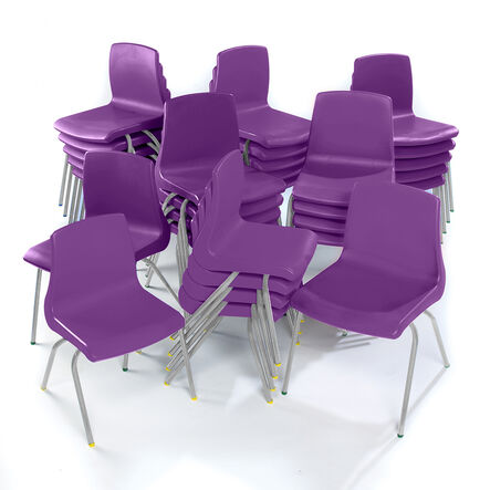 NP Classroom Chairs 30pk Seat height 350mm Purple Purple hi\-res