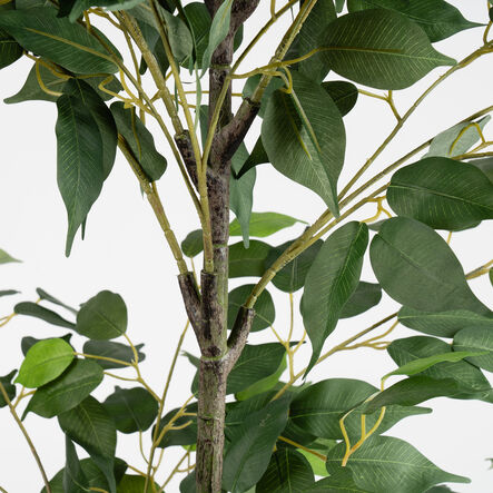 Large Green Artificial Ficus Tree in Black Pot 140cm  hi\-res