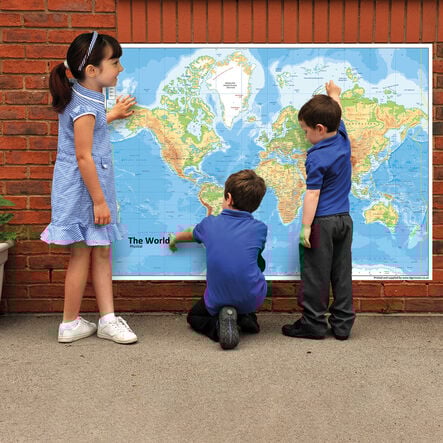 Outdoor World Map Playground Signs  hi\-res