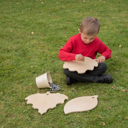 TTS Wooden Leaf Mark Making Boards with Stand  hi\-res