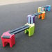 Recyclable Plastic Zigzag Bench  hi\-res