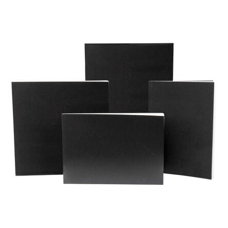 TTS Black Laminated Cover Sketchbooks 140gsm 25pk  hi\-res