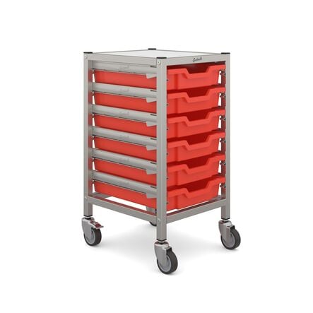 Gratnells Low Shallow Tray Storage Trolley  hi\-res
