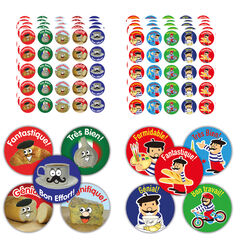 French Motivation Reward Stickers 750pk  French Motivation Reward Stickers 750pk  hi-res