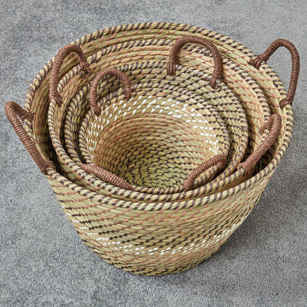 Seagrass Baskets 4pk Brown  hi\-res