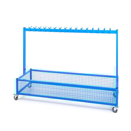 Double Sided Metal Cloakroom Trolley H119 x W161 x D53cm  hi\-res