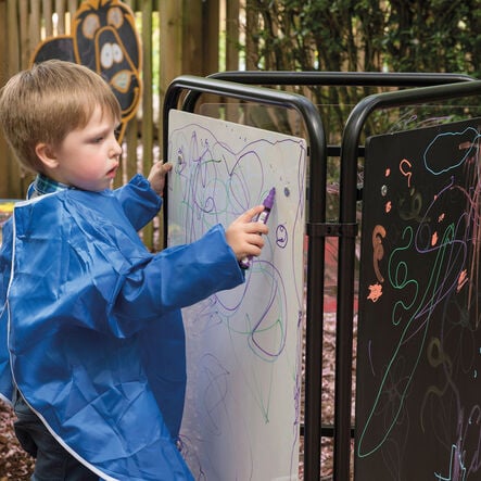 TTS Three Sided Packaway Toddler Easel Assorted Surfaces  hi\-res