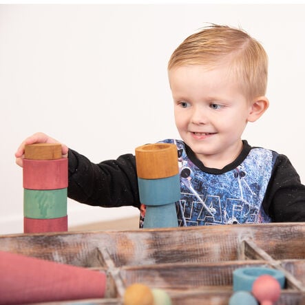 Loose Parts Wooden Shapes Large 72 Piece Set \- Earth  hi\-res