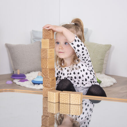 Wooden Pattern Bricks 10pk  hi\-res
