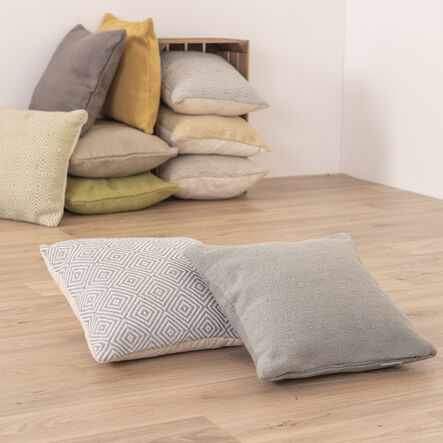 Eco Friendly Plain and Diamond Cushions 4pk  hi\-res
