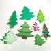 Pre Cut Jumbo Christmas Tree Cards 30pk  hi\-res