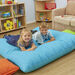 Large Quilted Floor Cushion Turquoise W1500 x L1500mm  hi\-res