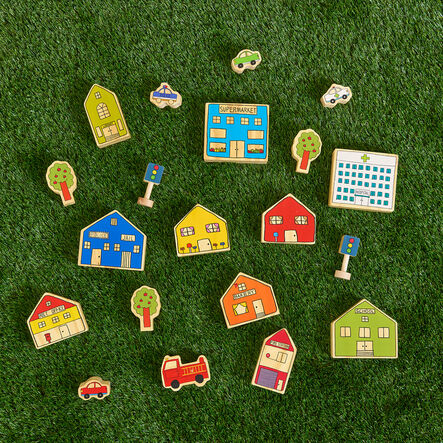 Small World Wooden Village Set 20pk  hi\-res