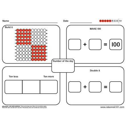 Rekenrek Practice Charts Late Number Sense Bundle  hi\-res