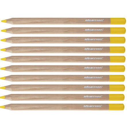edugreen ECO Triangular Colouring Pencils 10pk  hi\-res