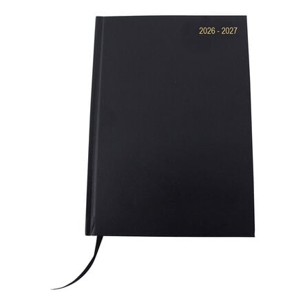 Academic Year Diary A5 Day To A Page Black 2026\/27  hi\-res