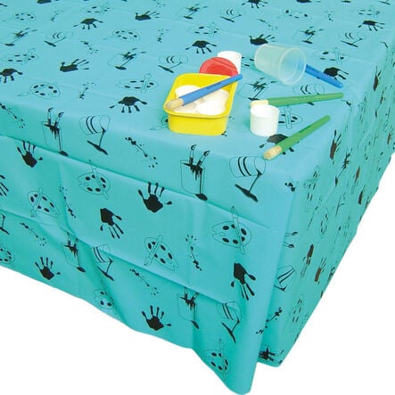 Blue Plastic Table Cover 1.5x1.5m  hi\-res