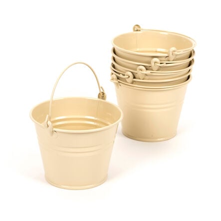 TTS Cream Metal Buckets 6pk  hi\-res