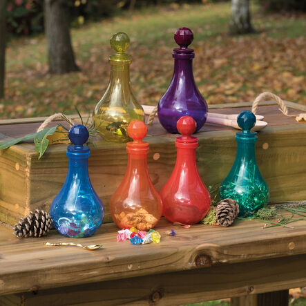 TTS Plastic Messy Play Potion Bottles Coloured 6pk Multicoloured hi\-res