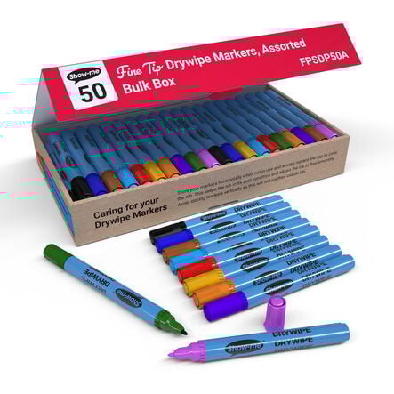 Show\-me® Assorted Drywipe Pens Fine Tip  hi\-res