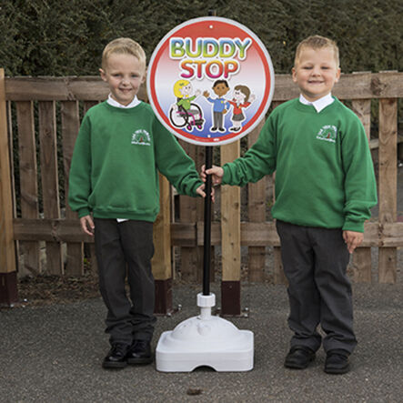 Buddy Stop Playground Sign With Stand  hi\-res