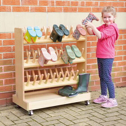 TTS Outdoor Wooden Wellie Rack  hi\-res