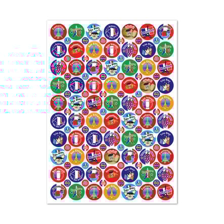 Assorted French Reward Stickers 3720pk  hi\-res