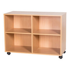 Mobile Open Storage Unit with Two Shelves  hi-res