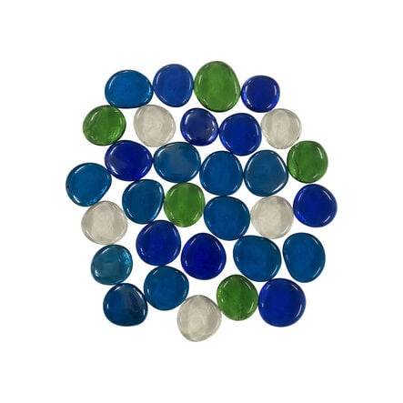Transparent Coloured Pebble Counters 30pcs  hi\-res