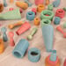Loose Parts Wooden Shapes Large 72 Piece Set \- Earth  hi\-res