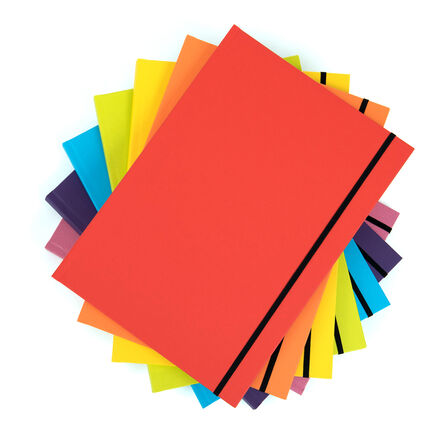 Pisces Hard Cover Elasticated Notebooks Rainbow 7pk A4  hi\-res