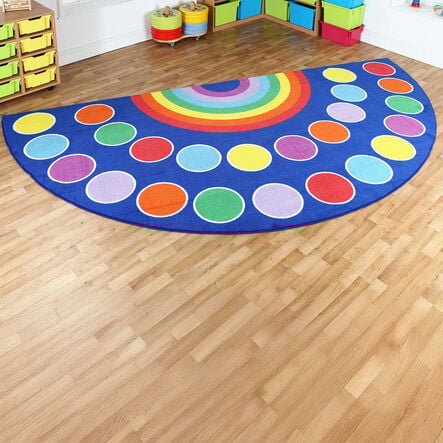 Rainbow Placement Rugs Semi\-Circle W2 x L4m  hi\-res