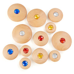 TTS Sensory Wooden Jewel Pebbles 12pk  TTS Sensory Wooden Jewel Pebbles 12pk  hi-res