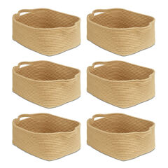 Shallow Rope Baskets Pack of 6  Shallow Rope Baskets Pack of 6  hi-res