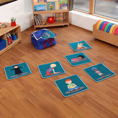 Yoga Position Mini Placement Mats 32pk  Yoga Position Mini Placement Mats 32pk  hi-res
