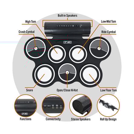 Portable Roll Up Electronic Drum Kit  hi\-res