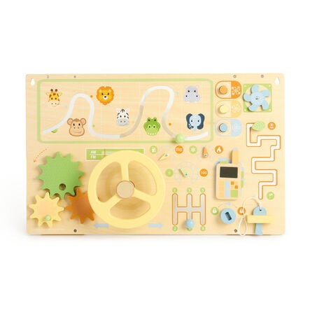 Baby \x26 Toddler Wooden Safari Busy Board  hi\-res