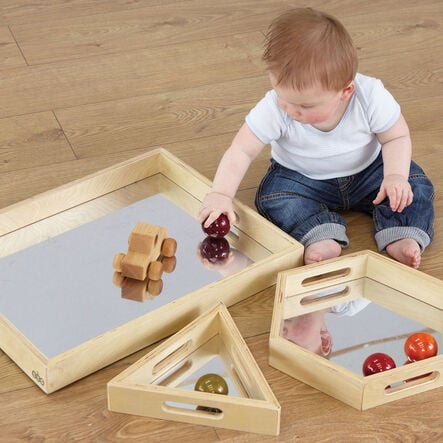 Explorative Sensory Mirror Tray Shapes  hi\-res