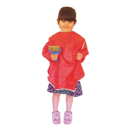 Red Splashproof Children\'s Nylon Smock Aprons  hi\-res