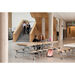 Primo Mobile Folding Dining Table With Seats Oak Oak hi\-res