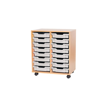Mobile Double Tray Storage Unit 16 Trays  hi\-res