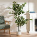 Large Green Artificial Ficus Tree in Black Pot 140cm  hi\-res