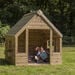 Outdoor Wooden Playhouse Shelter with Table \x26 Benches  hi\-res