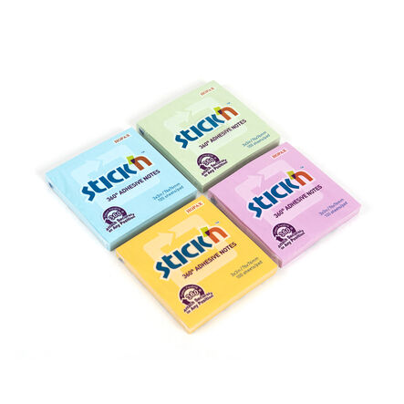 Coloured 360 Adhesive Notes W76 x L76mm 12pk  hi\-res