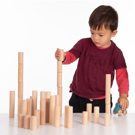 Loose Parts Wooden Sorting Columns 40pk  hi\-res