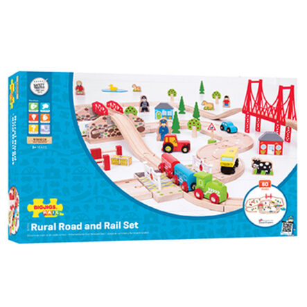 Small World Wooden Town Road and Rail Set 80pcs  hi\-res