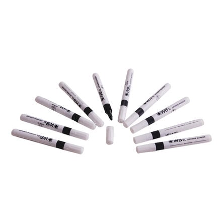 Budget Drywipe Pens Medium Tip Black 200pk  hi\-res